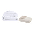 5 Piece Organic Cotton Oversized Comforter Cover Set W Removable Insert Natural Full Queen Natural Cotton