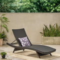 Salem Pe Wicker Chaise Lounge Brown Pe Rattan Iron