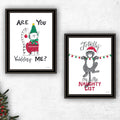 2 Piece Vignette Are You Kidding Me Black Framed Wall Art For Living Room, Bedroom Wall Art Print For Home Decor By Deb Strain Multi Wood Paper