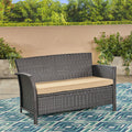 St Lucia Seat Brown Tan Pe Rattan Iron Waterproof Fabric