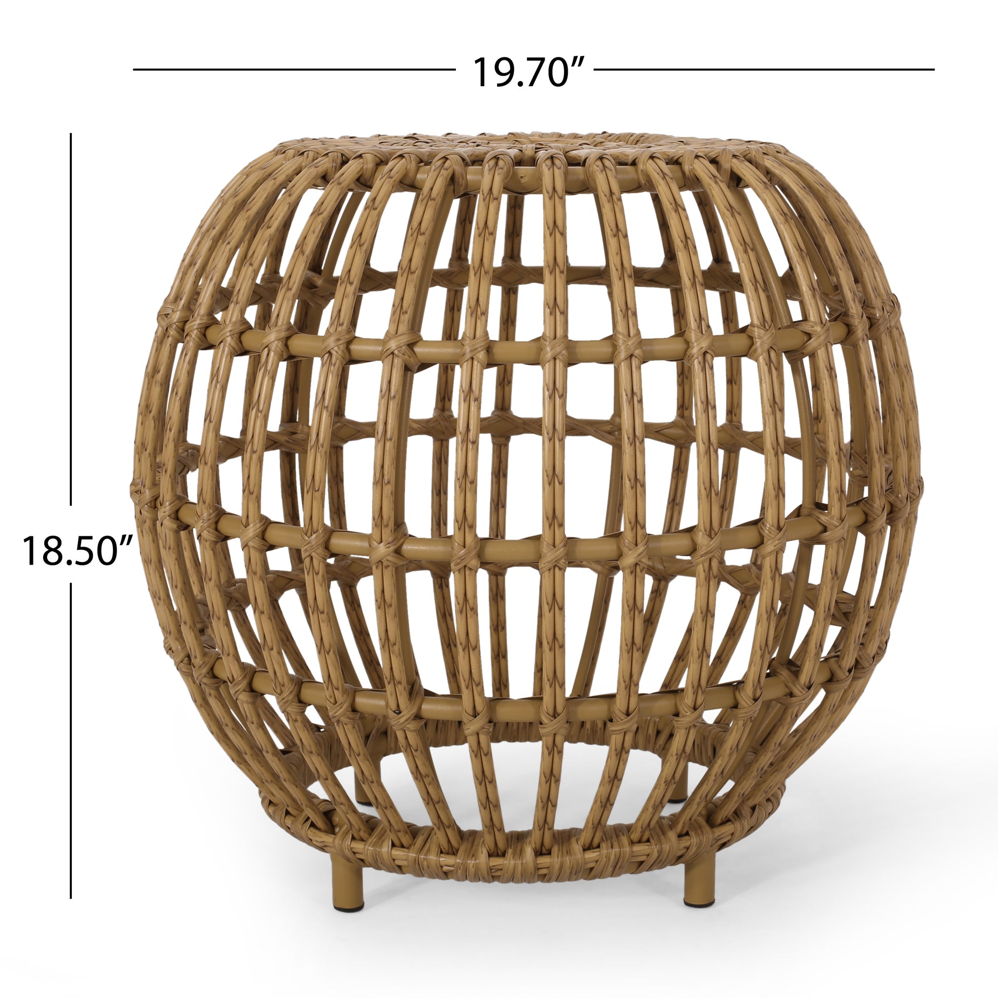 Ottawa Side Table Light Brown Wicker