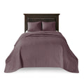 Reversible Bedspread Set Purple King Purple Cotton