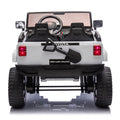 24V Two Seater Kids Ride On Car W Parents Remote Control, Licensed Toyota Lc250,2Wd,110W Motors,With Shovel,Three Point Seat Belt,Slow Start,Speed Adjustment,Bluetooth,Music For Kids Aged 3 . White 100 149 Lbs Polypropylene