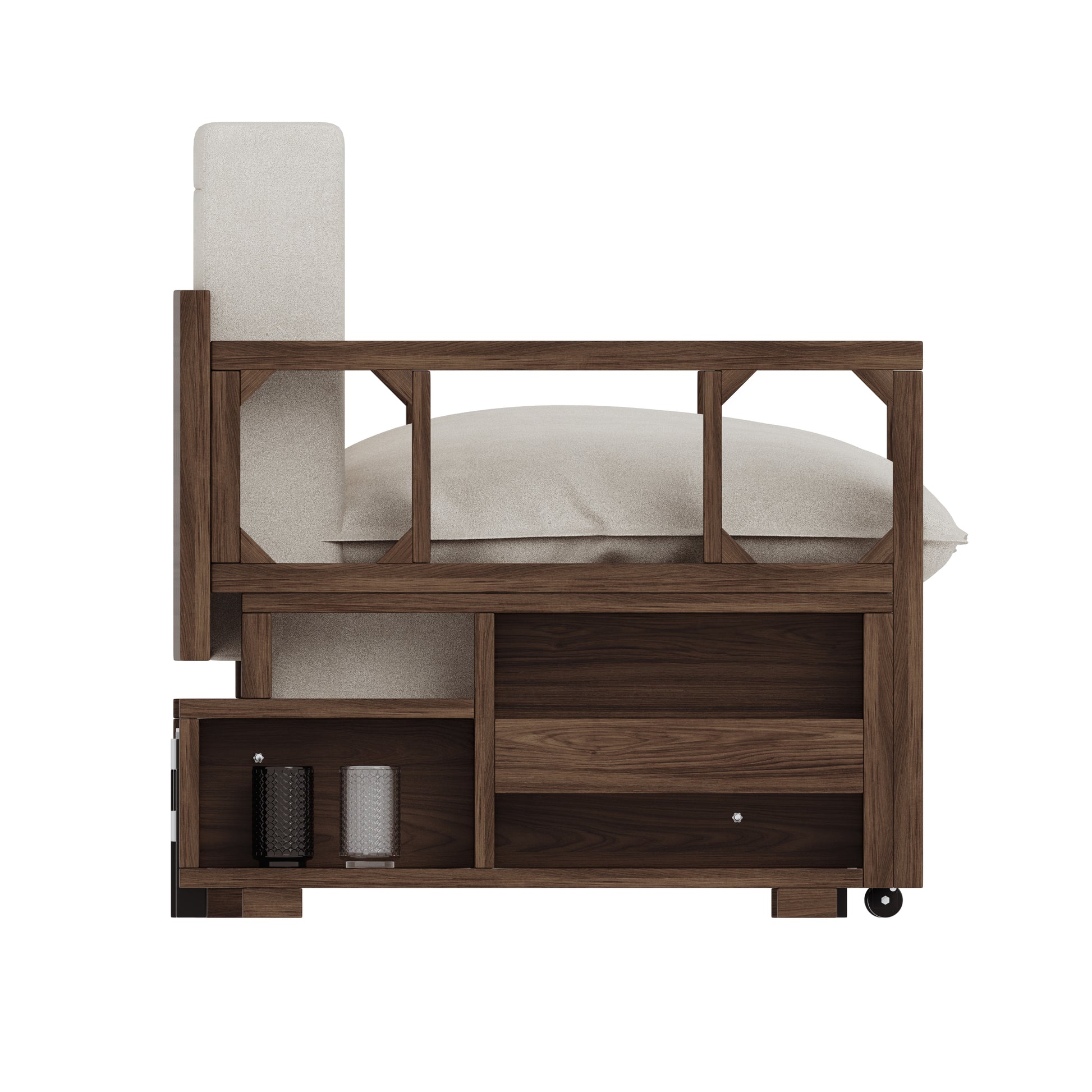 3 In 1 Convertible Sleeper Sofa Bed,Modern Velvet Loveseat Couch With Pull Out Bed,Small Beautiful Seat Futon Sofa Bed With Convertible Office Desk,Beige Beige Metal & Wood 2 Seat