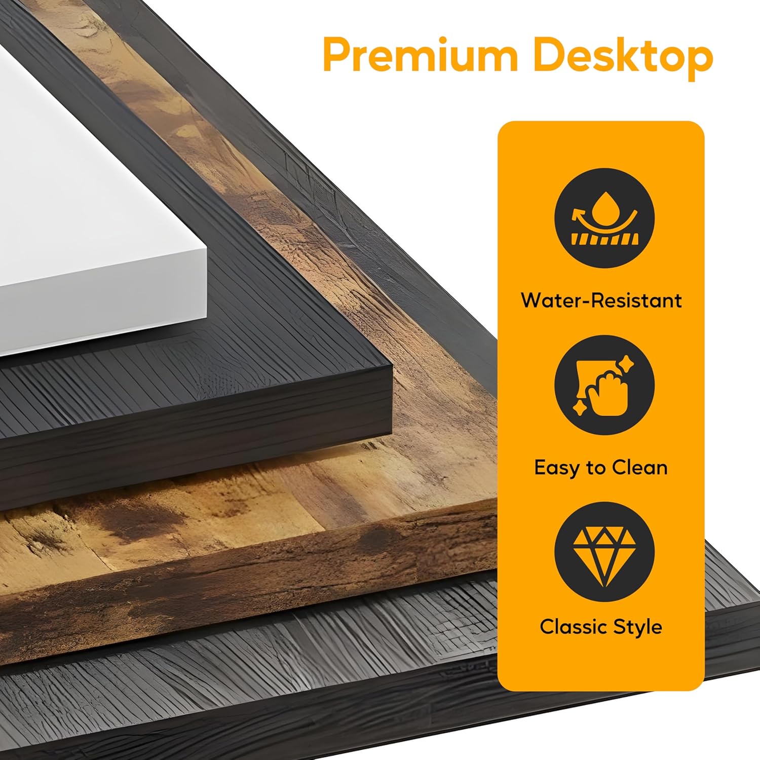 L Shaped Desk Gaming Computer 50 Inch Reversible Corner Table Pc For Writing Study Student With Wood Tabletop Metal Frame Cpu Stand Side Bag For Home Office Small Place, Grey Grey Wood