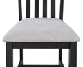 2Pc Black Light Gray Counter Height Chair Slat Back Wooden Dining Room Furniture Gray Dining Room Contemporary,Modern Bar Stools Slat Back Set Of 2 Wood