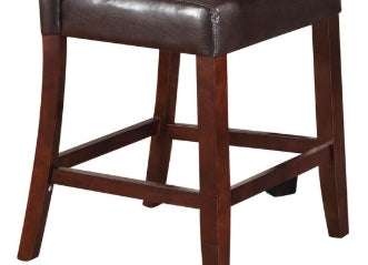 Britney Counter Height Chair Set Of 2 Espresso Pu,Synthetic Wood