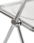 Folding Chair Transparent Chairs Ghost Stackable Crystal Folding Chair Pc Plastic Living Room Seat Chrome Frame And Foldable Acrylic Chair Fo O Clear Clear Pc