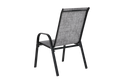 2 Piece Patio Chairs, Outdoor Camping Chairs Withtextilene Fabric, Set Of 2 Garden Chairs With Armrest High Backrest For Garden Patio Pool Beach Yard Space Saving Grey Grey Steel