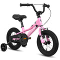 A14117 Ecarpat Kids' Bike 14 Inch Wheels, 1 Speed Boys Girls Child Bicycles For 2 3 Years, With Removable Training Wheels Baby Toys, Front V Brake, Rear Holding Brake Pink Cute Polyurethane Foam 3 To 4 Years Carbon Steel Outdoor