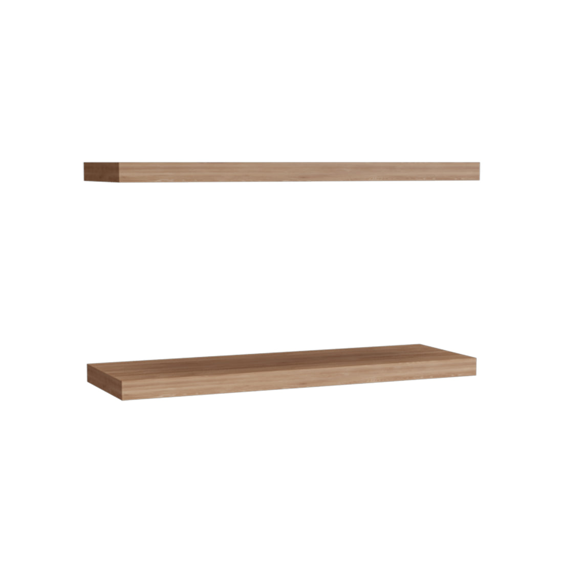 Ecco 31.5" Wide Floating Shelves Set Of 2, Shelves For Wall Decor For Bedroom, Bathroom Storage Shelves, Book Shelves For Living Room 2 Or Less Light Brown Horizontal Primary Living Space Open Back