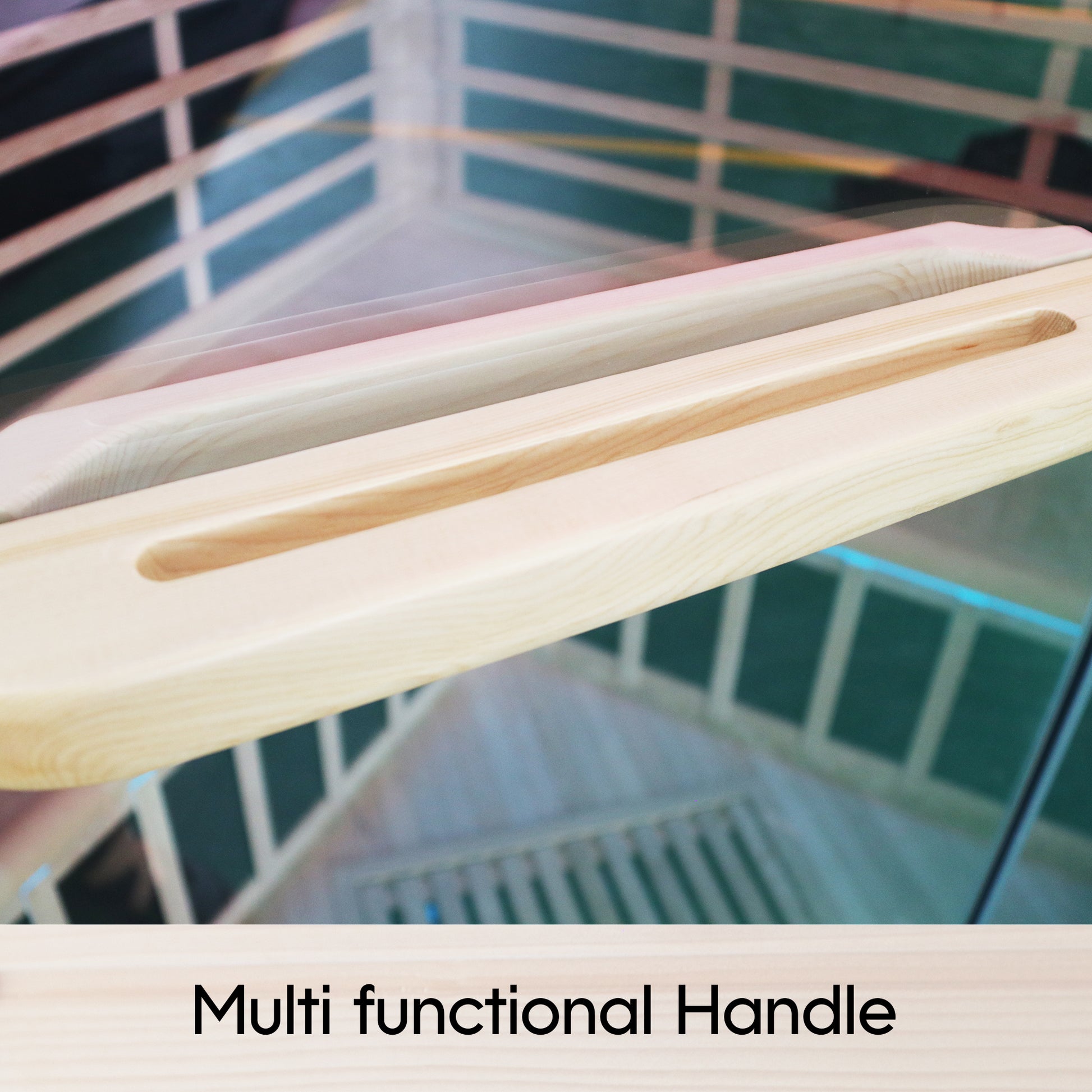 Canadian Hemlock Pentagonal Double Sauna Natural Graphite Bathroom Wood Paper Glass