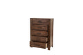 Oak Finish 1Pc Chest Of Drawers Wooden Texture 5X Drawers Storage Bedroom Furniture Oak Bedroom Contemporary,Modern,Transitional Rubberwood Particle Board Mdf,Rubber Wood