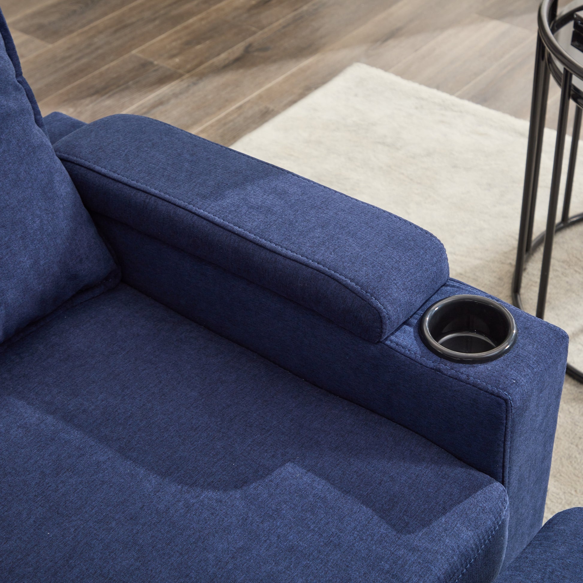 Blue Color Knock Down 3 Seat Combo Sofa With Storage Ottoman For Living Room Apartment Bedroom And Compact Room,Room, Upholstered Sectional Couch, L Shaped Bench With A Footrest, A Individual Stool White Wood Primary Living Space Heavy Duty Pine 3 Seat