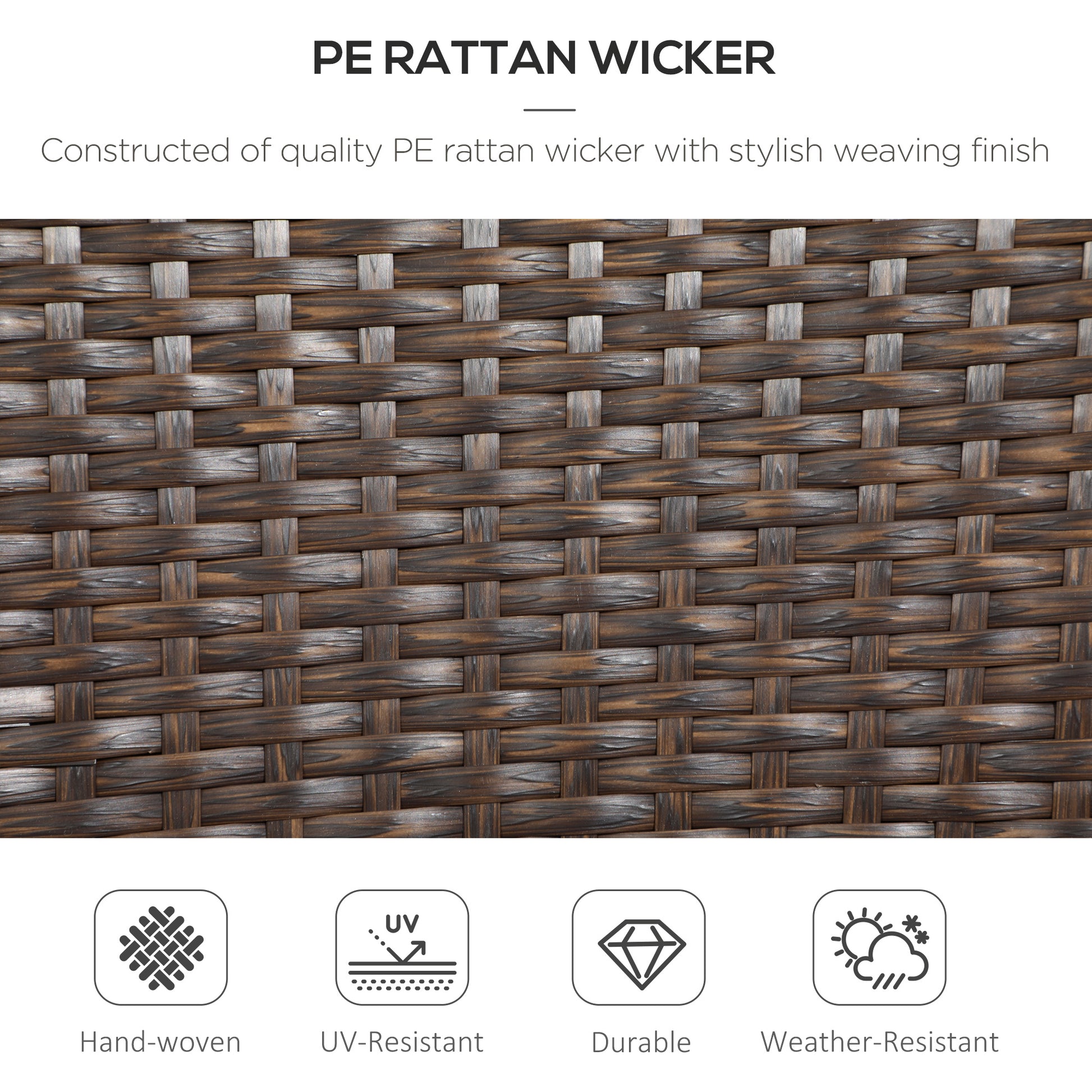 Outsunny Stackable Pe Rattan Outdoor Dining Chairs With Cushions, Set Of 4 Patio Wicker Dining Chairs With Armrests And Backrest For Patio, Deck, Cream Blue Blue Brown Steel