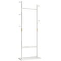 Coat Racks Solid Wood Hanger 23.6* 11*64.1In Solid Environmental Protection Easy To Assemble Beautiful Can Be Placed In The Bedroom Entrance Living Room White White White American Design,Art