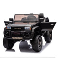 24V Two Seater Kids Ride On Car W Parents Remote Control, Licensed Toyota Lc250,2Wd,110W Motors,With Shovel,Three Point Seat Belt,Slow Start,Speed Adjustment,Bluetooth,Music For Kids Aged 3 . Black 100 149 Lbs Polypropylene