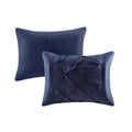 7 Piece Tufted Comforter Set Navy Queen Queen Navy Polyester