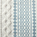Cotton Printed Duvet Cover Set With Chenille King Multicolor Cotton