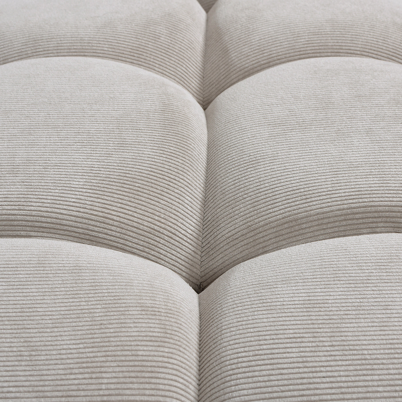 Marcel 36" Bubble Modular Modern Lounge Arm Chair, Pebble Gray Corduroy Gray Foam Corduroy