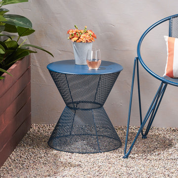 Nevada Side Table Navy Iron