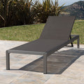 Cape Coral Kd Chaise Lounge Grey Gray Mesh