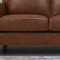 Ashby Leather Loveseat Pecan Down Filling Genuine Leather