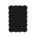 Solid Wood Wavy Rectangle Mirror Black 40