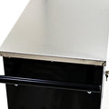 7 Drawers Multifunctional Tool Cart With Wheels Black Blue Black Blue Steel
