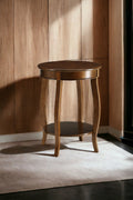 Aberta Walnut Finish Accent Table Walnut Synthetic Wood