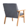 Leisure Chair With Solid Wood Armrest And Feet, Leisure Chair, Wood Frame, Velvet, L, Solid Rubber Wood Legs, Mid Century Modern Accent Chair, For Living Room Bedroom Studio Chair,Two Packs Dark Gray Corduroy