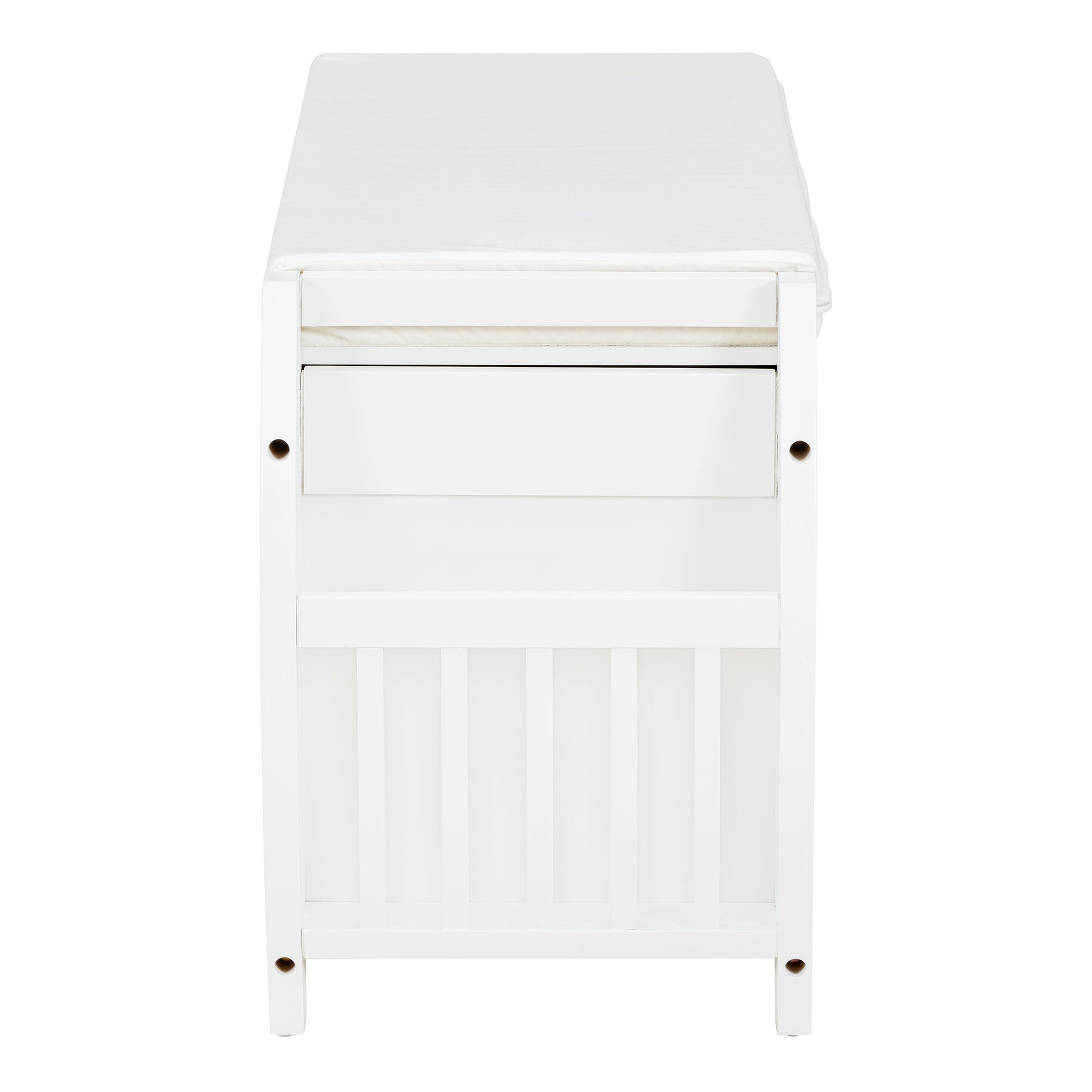 Retro Multifunctional Storage Bench With Cushion And Curved Side Panel For Entrance And Living Room Antique White Antique White Mdf