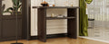Elegant Minimalist Console Table With Rounded Edges And Sturdy Shelf Design For Entryway, Living Room Espresso Espresso Solid Wood Mdf