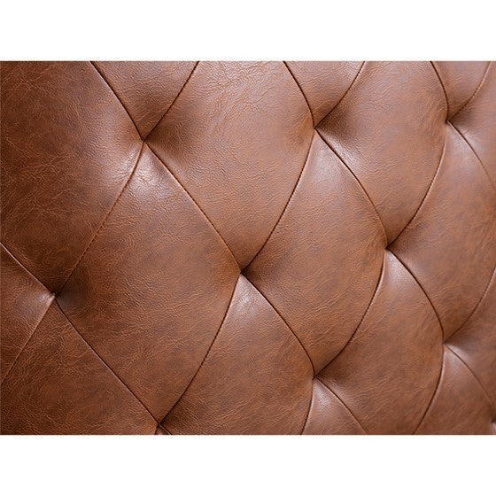 Capstone Tufted Barrel Swivel Chair Brown Wood