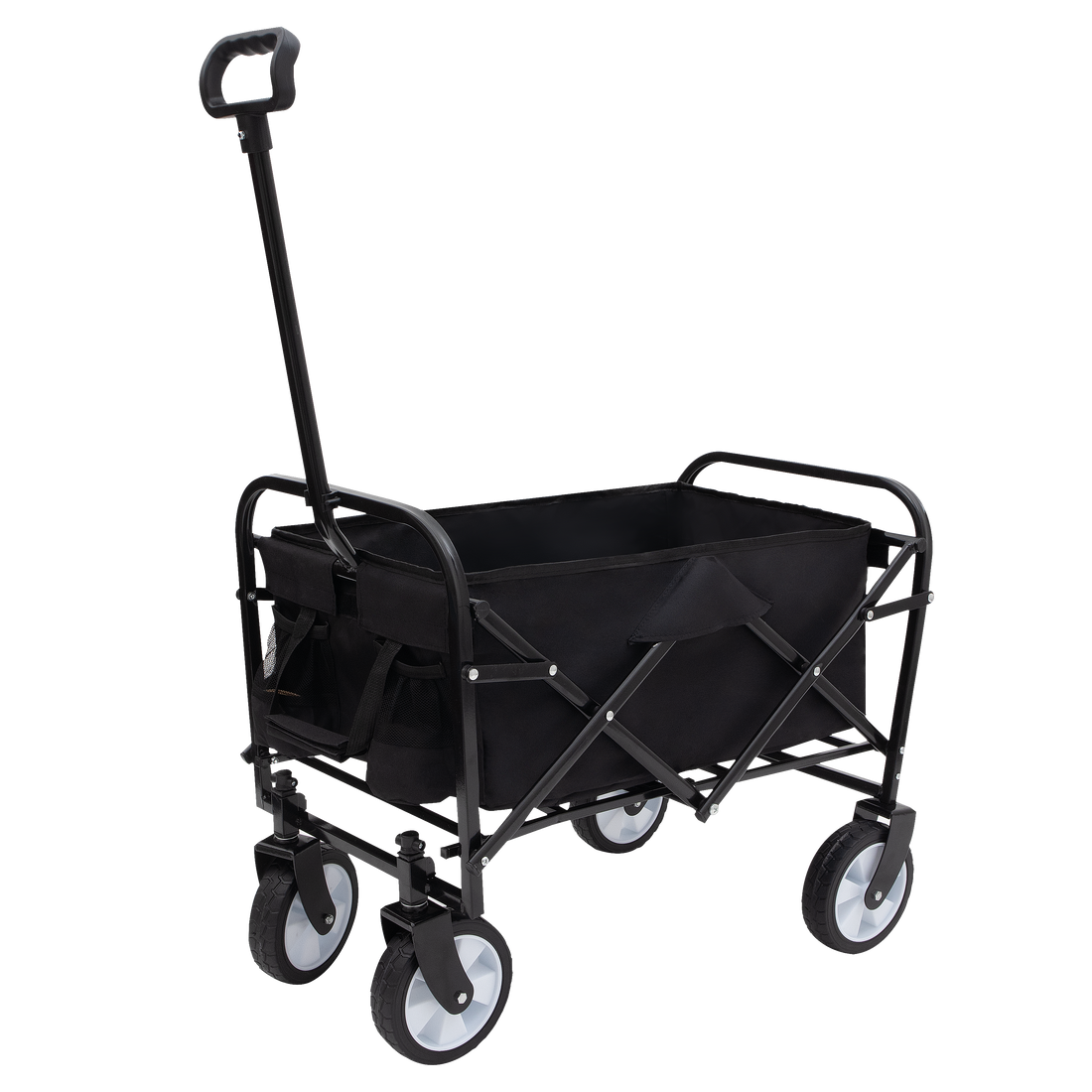 Minimeetall Extention Excollapsible Foldable Wagon Cart Beach Wagon Heavy Duty Utility Cart Utility Wagon Grocery Cart For For Camping Shopping Sports Gardeing Fishing Supports 225Lbs Black Black