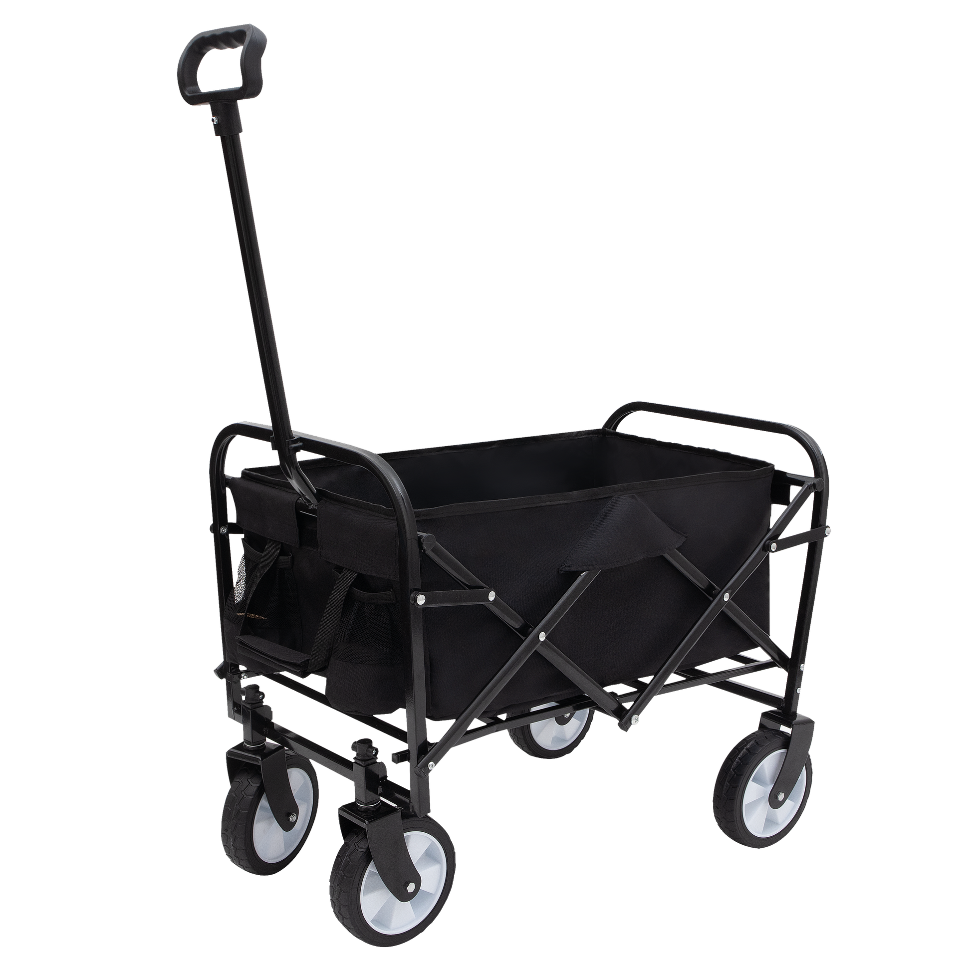 Minimeetall Extention Excollapsible Foldable Wagon Cart Beach Wagon Heavy Duty Utility Cart Utility Wagon Grocery Cart For For Camping Shopping Sports Gardeing Fishing Supports 225Lbs Black Black