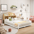 Headboard Storage Cabinet For Full Size Montessori Floor Bed Natural,Freely Collocation Natural Mdf