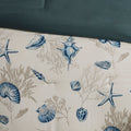 7 Piece Cotton Sateen Comforter Set Blue Queen Queen Blue Cotton