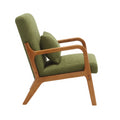 Coolmore Modern Accent Chair, Solid Wood Padding Lounge Armchairs With One Pillow For Living Room, Bedroom, Guest Room Green Green Rubberwood Foam Velvet