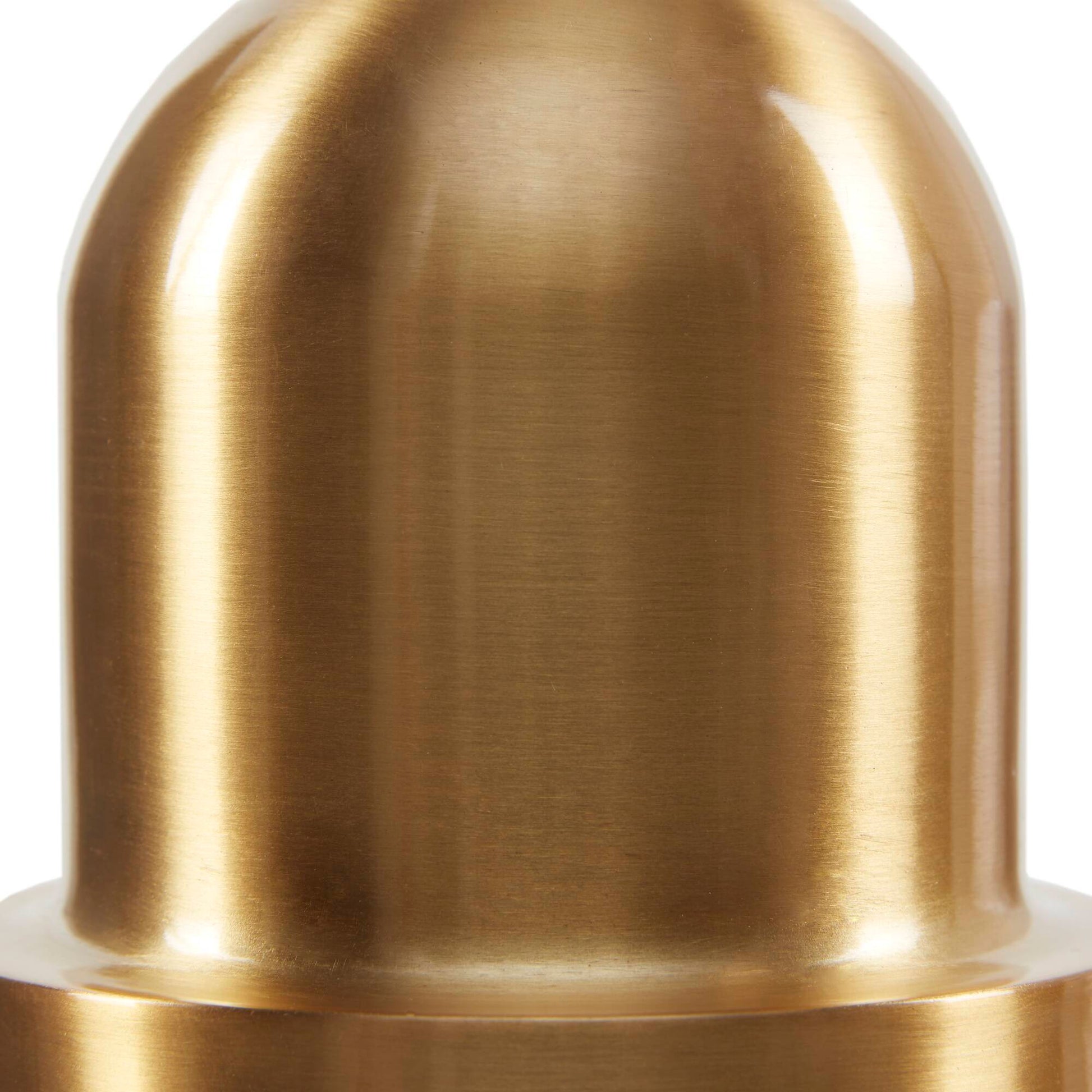 Bell Shaped Glass Pendant Gold Clear Dia.13" Gold Clear Glass Metal