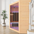Canadian Hemlock Pentagonal Double Sauna Natural Graphite Bathroom Wood Paper Glass
