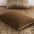 6 Piece Jacquard Comforter Set With Throw Pillows King Cal King Multicolor Polyester