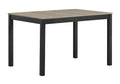 1Pc Contemporary Rectangular Two Toned Finish Dining Table Rustic Brown Black Finish Dining Room Wooden Furniture Black,Brown Seats 8 Dining Room Contemporary,Farmhouse,Transitional Rectangular Wood