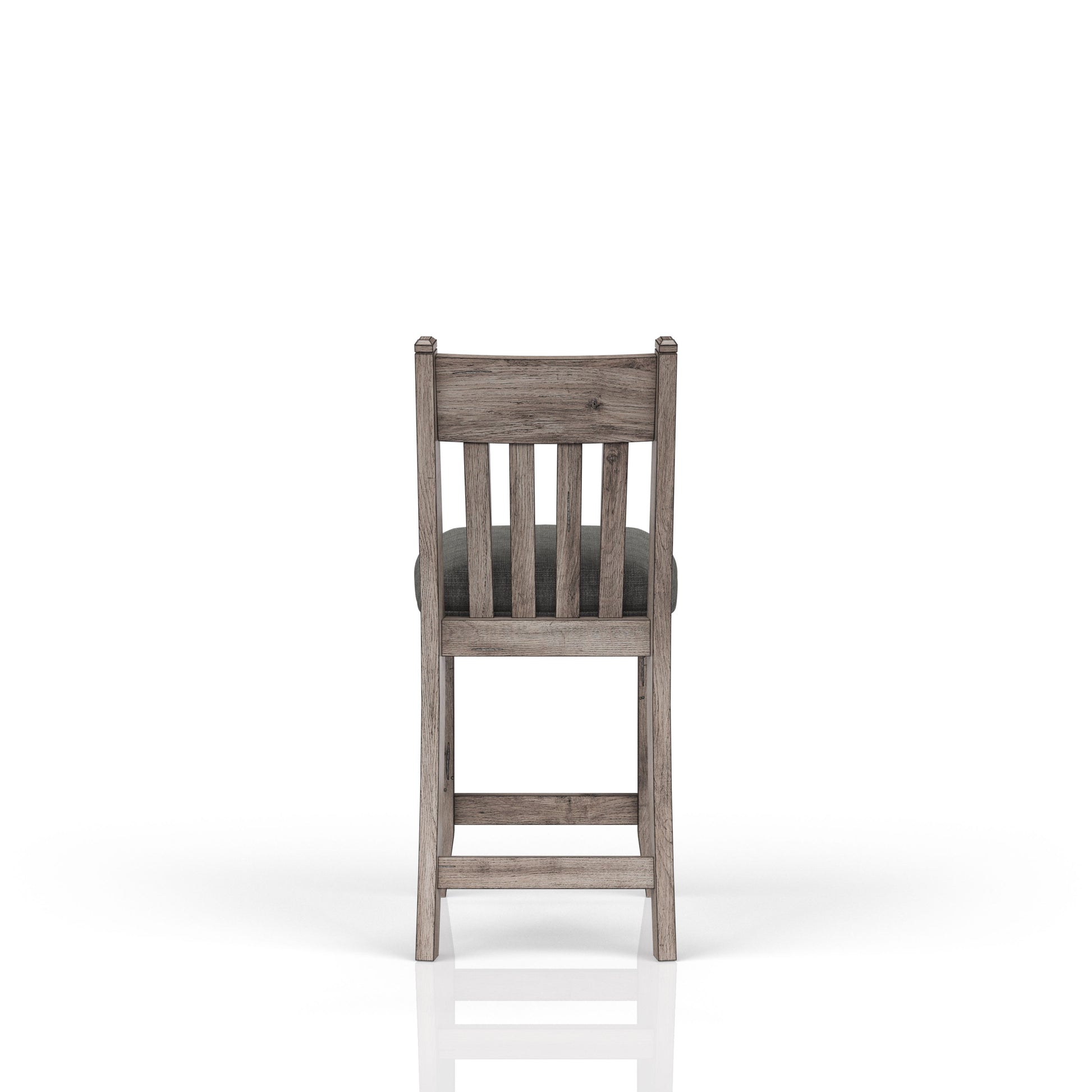 Rustic Gray Counter Stool Set Of 2 Gray Solid Wood Mdf