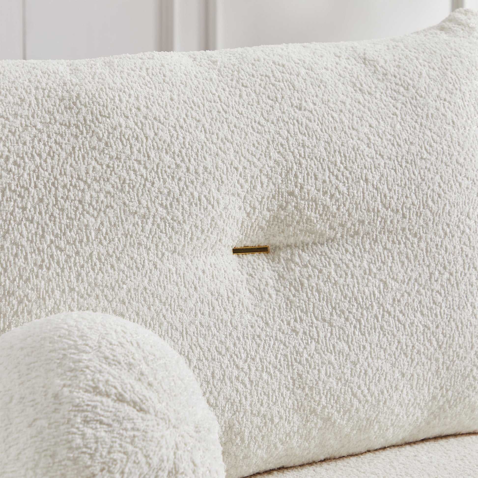 Lamb'S Wool 2 Seater Cushion Sofa 90'' Comfortable Sofa For Living Room Bedroom And Other Casual Spaces Lamb'S Wool Sofa With 2 Cushions And 2 Ball Pillows. Beige Beige Foam Fabric 2 Seat
