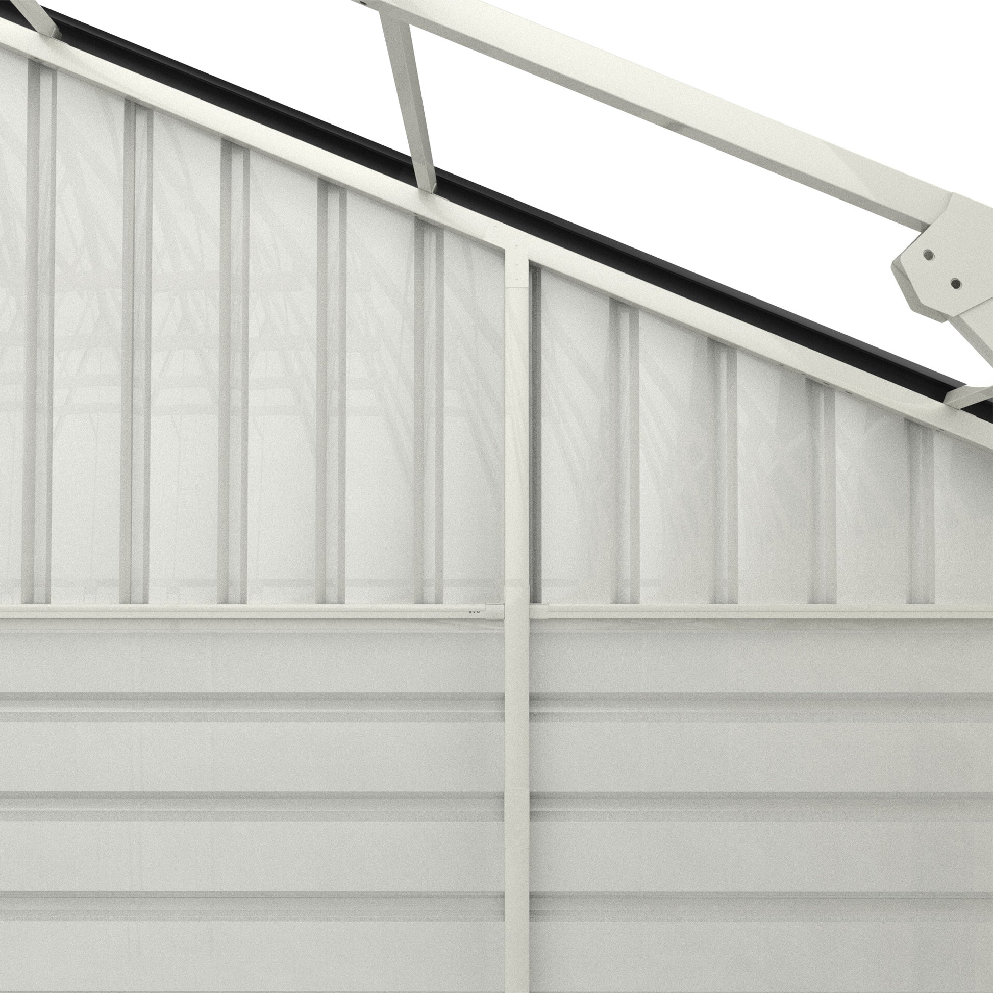 23Ft X 22Ft Double Garage Metal Shed With Side Entry Door White Garden & Outdoor Metal