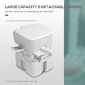 Outsunny Portable Toilet For Adults 5.3 Gallon, Porta Potty With Level Indicator, T Type Water Outlets And Anti Leak Handle Pump For Camping, Boating, Hiking, Travel, Rv Grey Hdpe