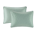Reversible Bedspread Set Seafoam Queen Seafoam Cotton