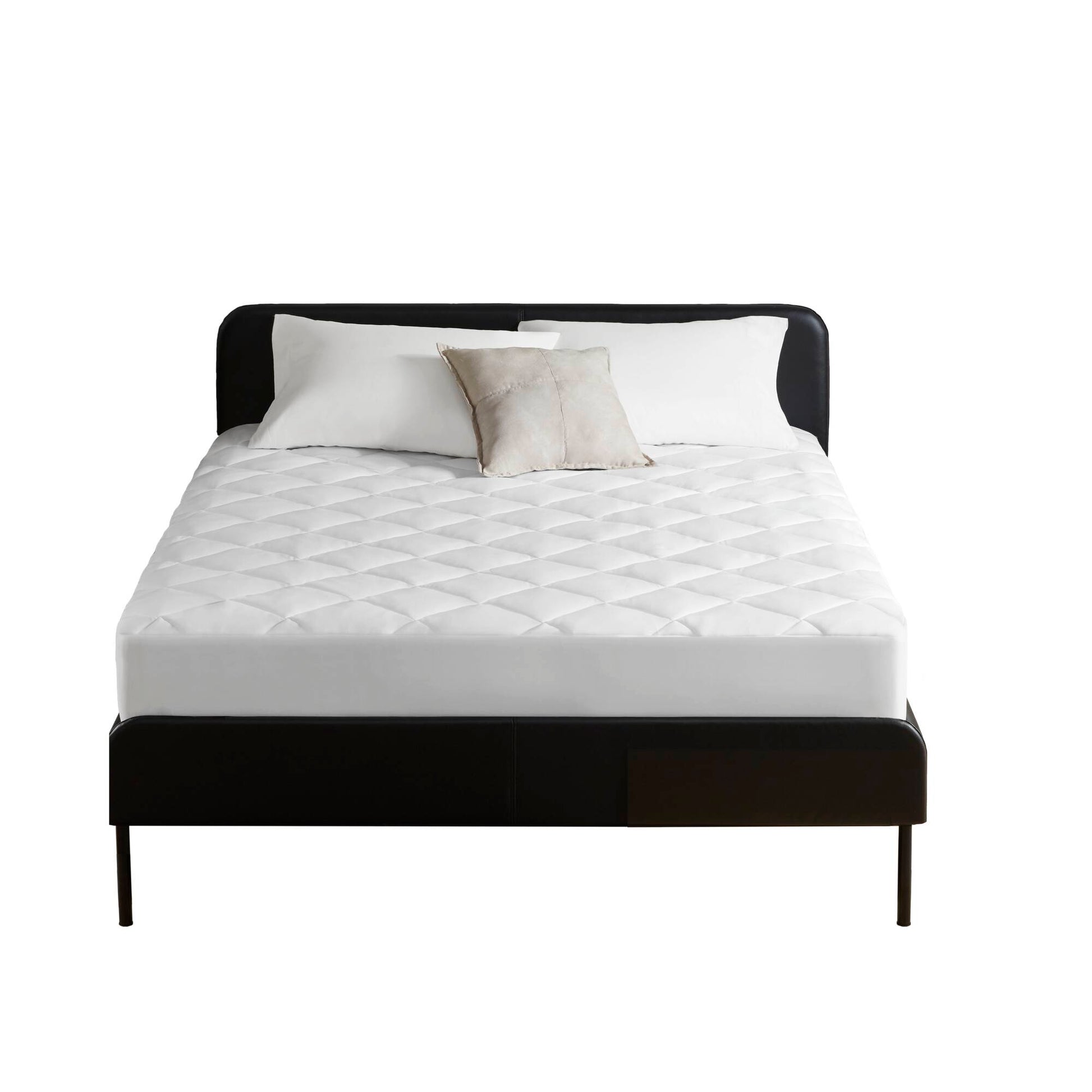 Overfilled Deep Pocket Mattress Pad White Full White Nylon Full