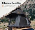 San Hima Kalbarri X Rooftop Tent Hardshell With Ladder Camping 4Wd 4X4 Black Polyester